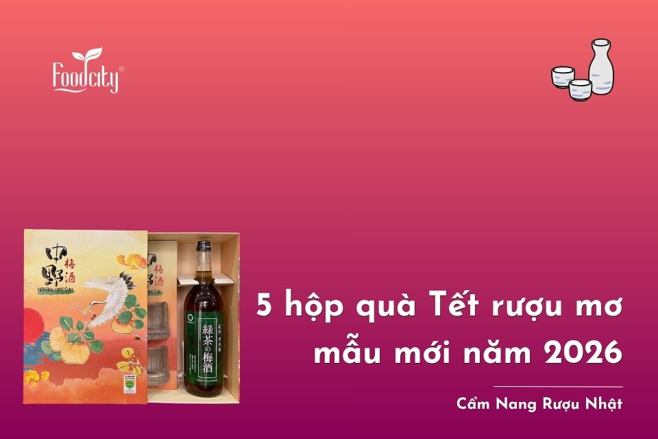 5 hộp quà Tết rượu mơ mẫu mới năm 2026