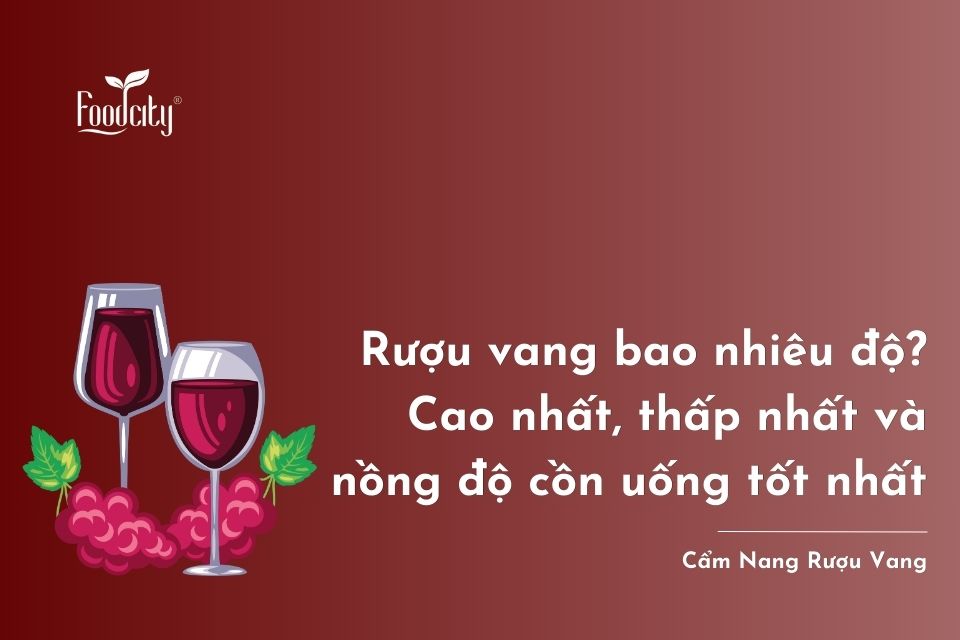 Rượu vang bao nhiêu độ? Cao nhất, thấp nhất và nồng độ cồn uống tốt nhất