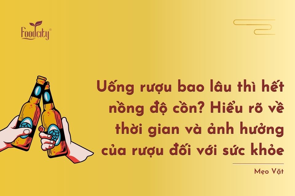 Uống rượu bao lâu thì hết nồng độ cồn? Hiểu rõ về thời gian và ảnh hưởng của rượu đối với sức khỏe