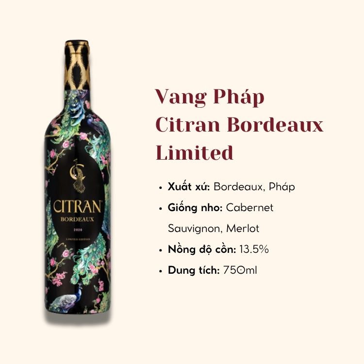 Rượu Citran Bordeaux Limited Edition 750ml (Pháp)