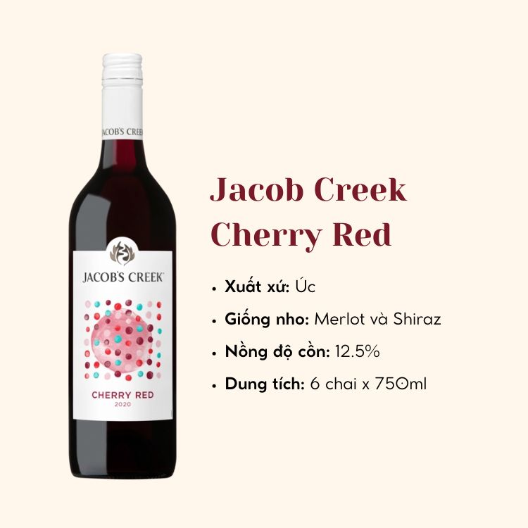 Rượu vang đỏ Úc Jacob Creek Cherry Red 6X75CL