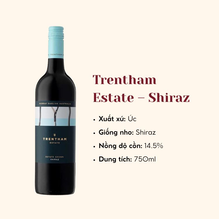 Rượu vang đỏ Trentham Estate – Shiraz (14.5%) 750ml (Úc)