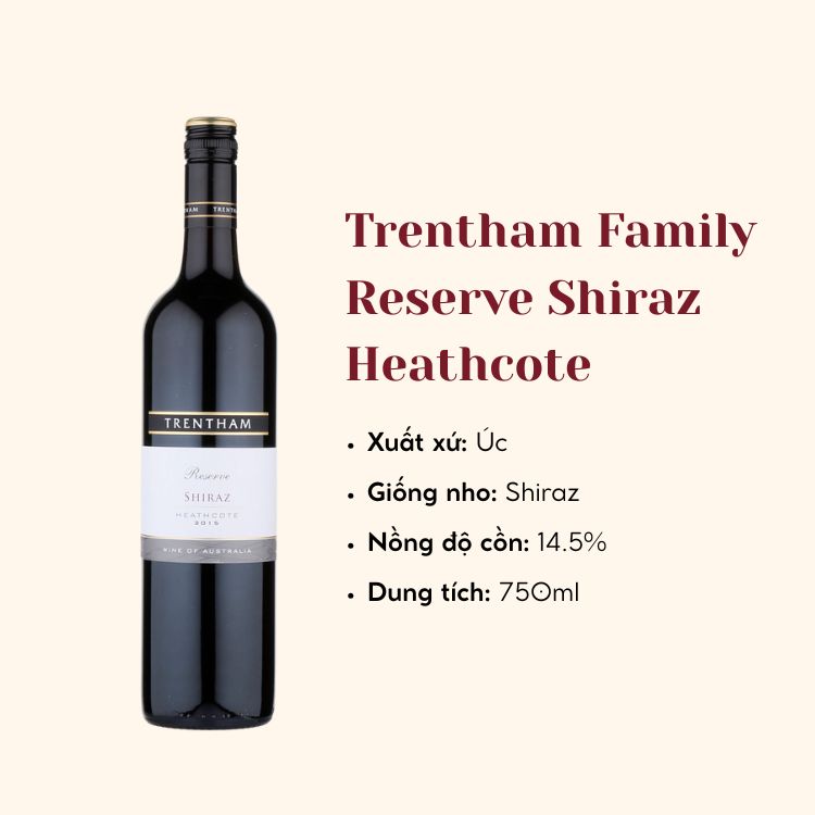 Rượu vang đỏ Úc Family Reserve Shiraz Heathcote 750ml chính hãng