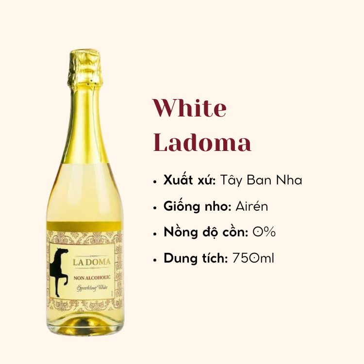 Sparkling không cồn White Ladoma 750ml 