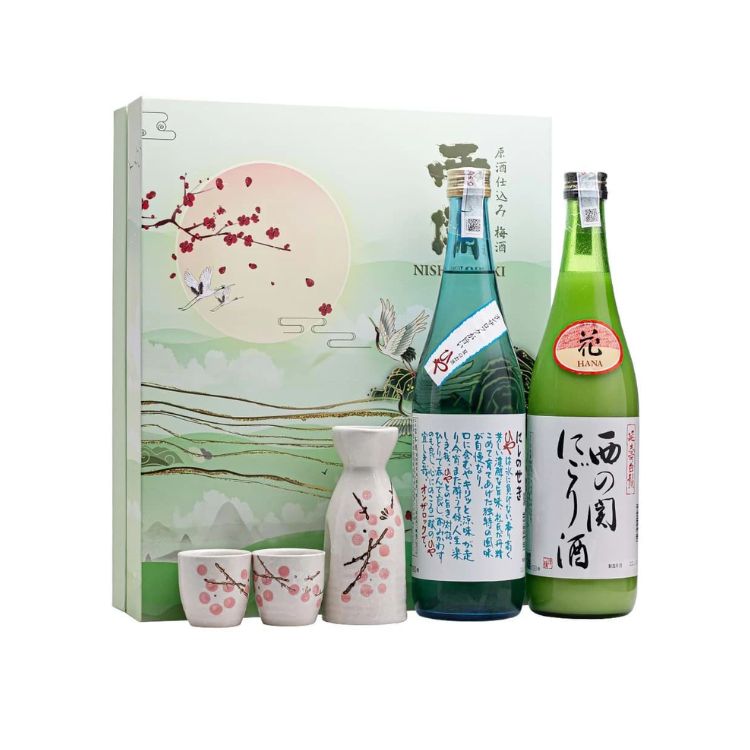 Hộp quà nắng xuân rượu sake Nishinoseki Hiya + Nigori 720ml