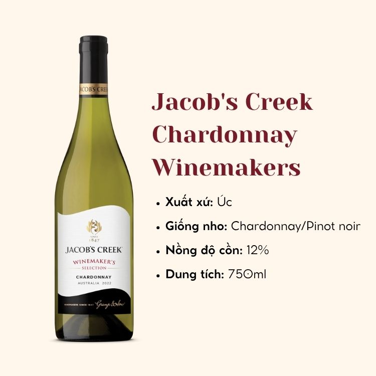 Rượu vang trắng Jacob's Creek Chardonnay WMS 6X75CL - Nam Úc