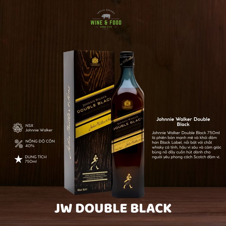Rượu Johnnie Walker Double Black 750ml