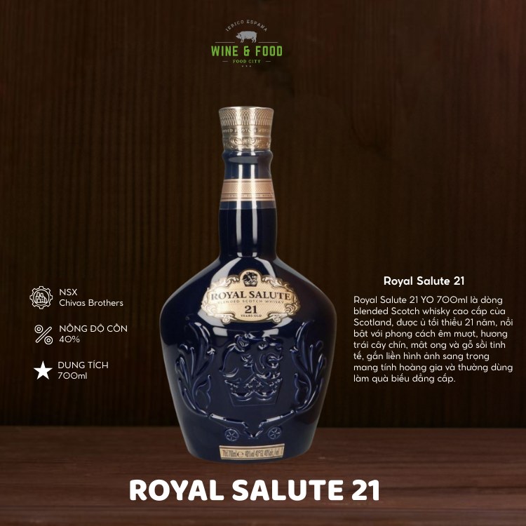 Rượu Royal Salute 21 YO 700ml 