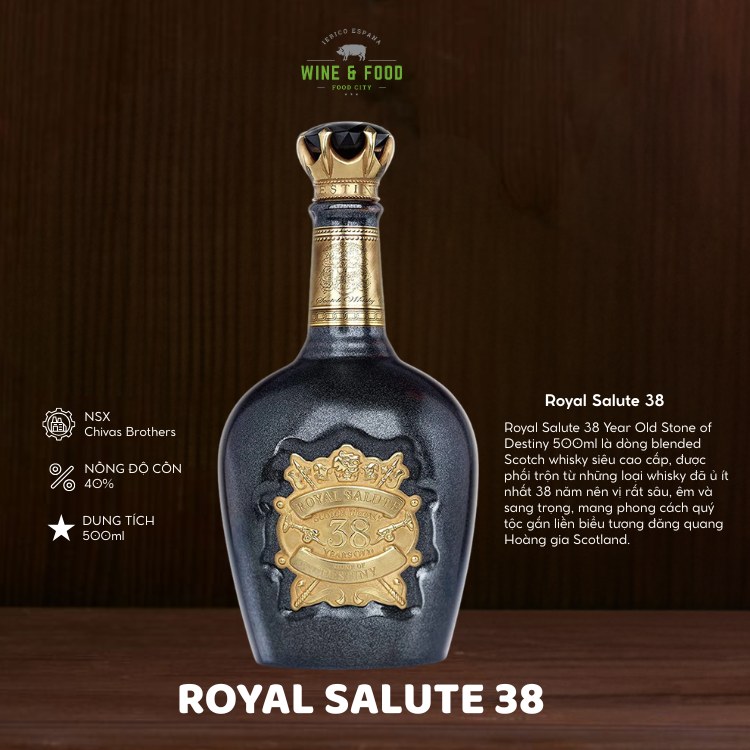 Royal Salute 38 Year Old Stone of Destiny 500ml 
