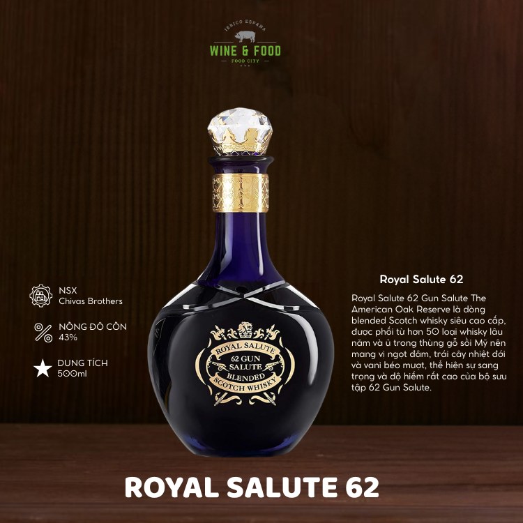Royal Salute 62 Gun Salute The American Oak Reserve Blended Scotch Whisky