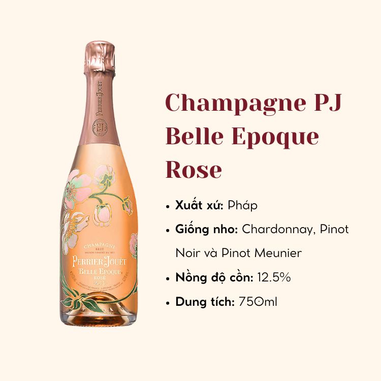 Rượu Champagne PJ Belle Epoque Rose 750ml