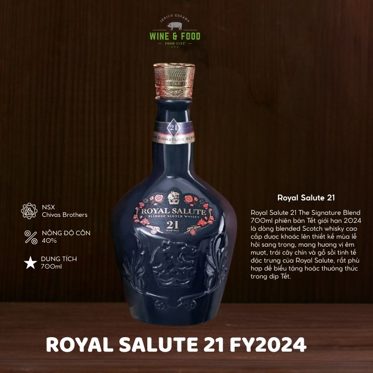 Royal Salute 21 The Signature Blend 700ml phiên bản Tết giới hạn 2024