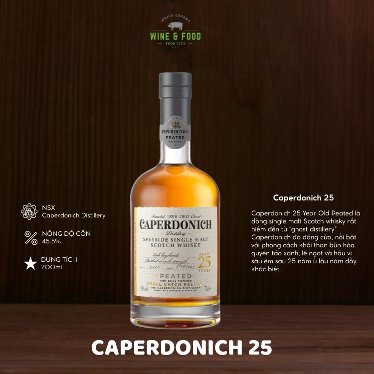 Rượu Caperdonich 25 Year Old Peated