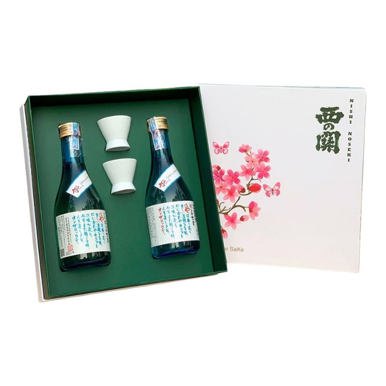 Hộp Quà Hoa Anh Đào Rượu Sake Nishino Seki Hiya 300ml