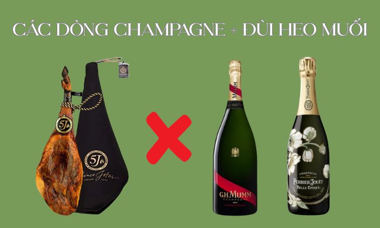 ăn cùng rượu champagne