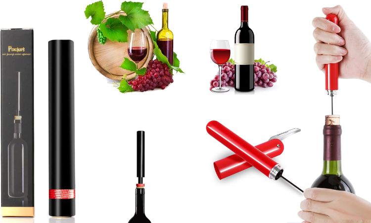 bơm hơi để khui rượu vang