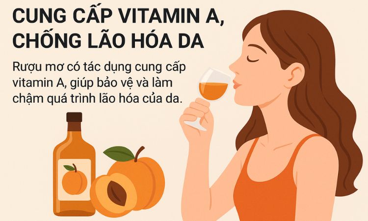 công dụng của rượu mơ với da