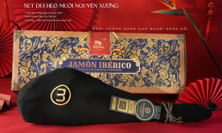 hộp quà đùi sau iberico