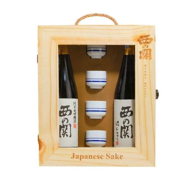 hộp quà gỗ sake nisinoseki hannary
