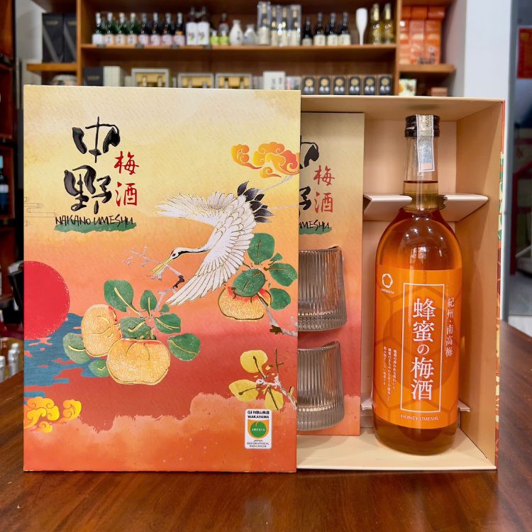 hộp quà rượu mơ vị mật ong