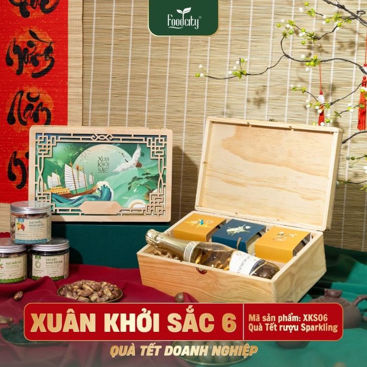 hộp quà tết rượu xuân khởi sắc