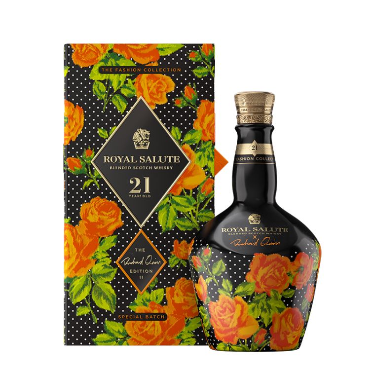 hộp rượu royal salute 21 richard quinn orange roses