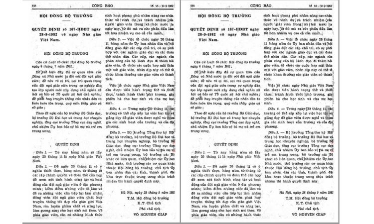 lịch sử nguồn gốc 20/11