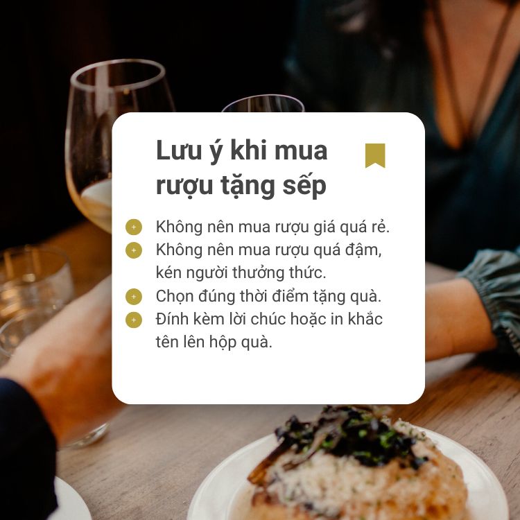 lưu ý khi mua rượu tặng sếp