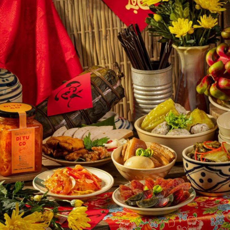 mâm cỗ ngày tết