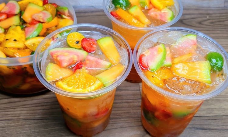mocktail trái cây tươi cho mẹ bầu