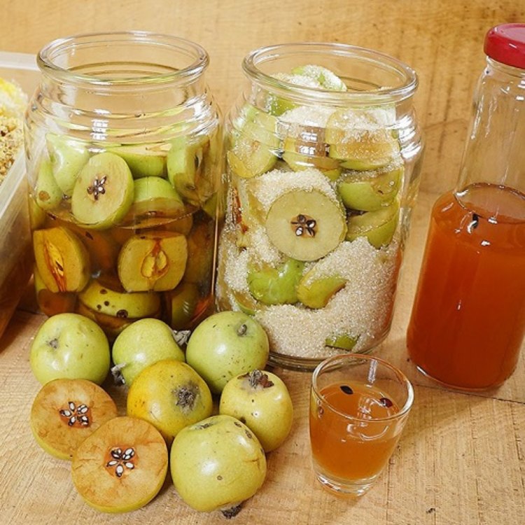 ngâm rượu táo mèo đường kính