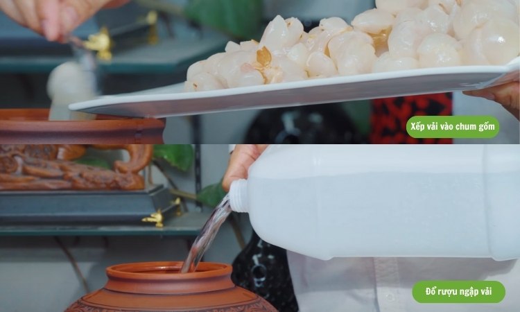 ngâm rượu vải