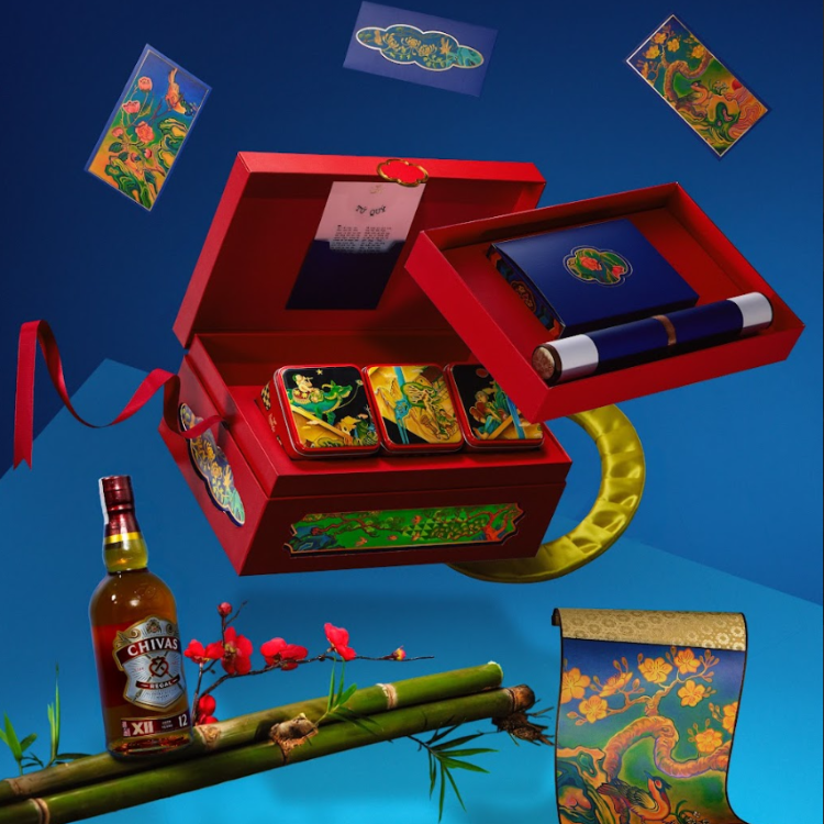 quà tết rượu tứ quý