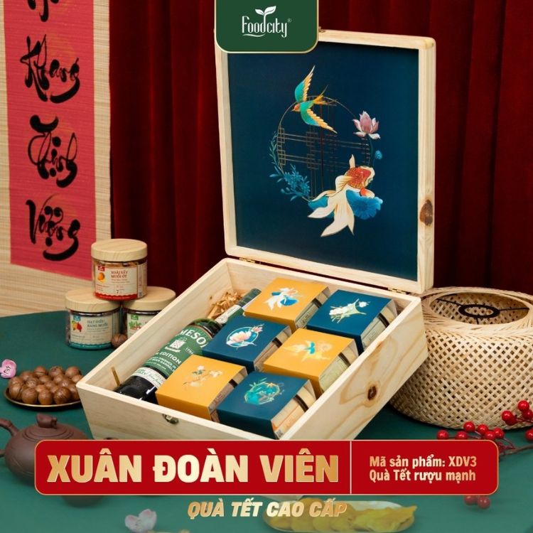 quà tết rượu vang xuân đoàn viên