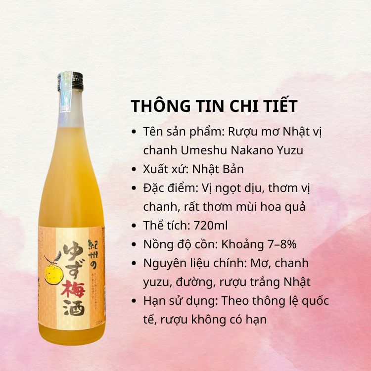 rượu mơ vị chanh yuzu 