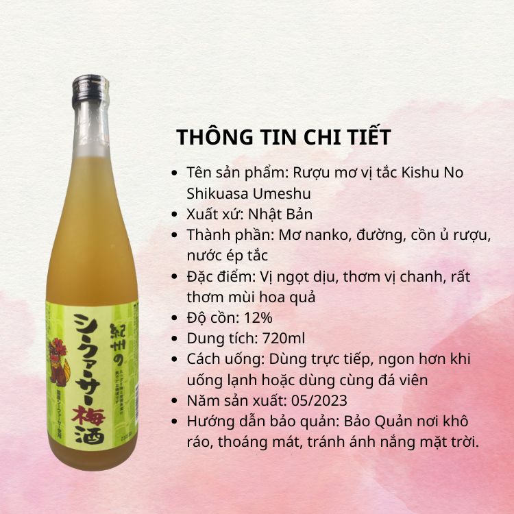rượu mơ vị tắc