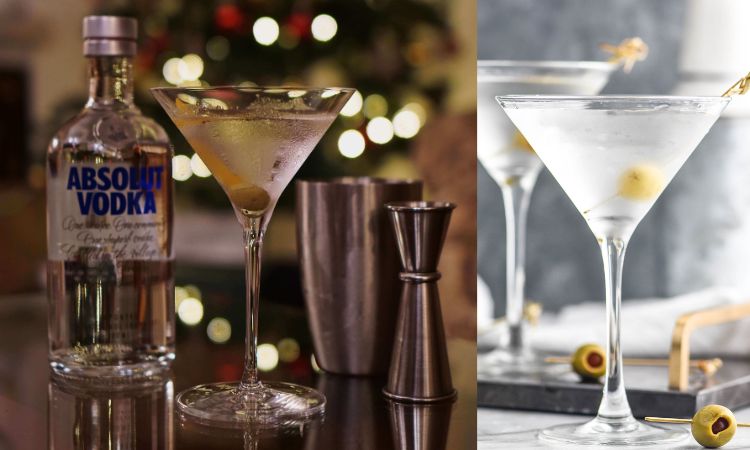 rượu nền vodka pha cocktail martini