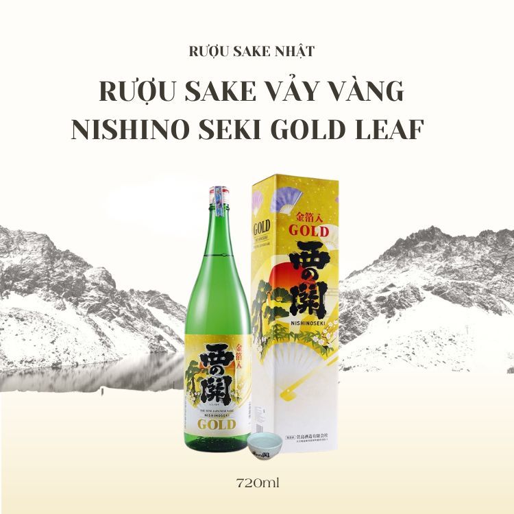 rượu sake nishinoseki gold leaf