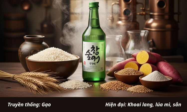 rượu soju được làm từ gì