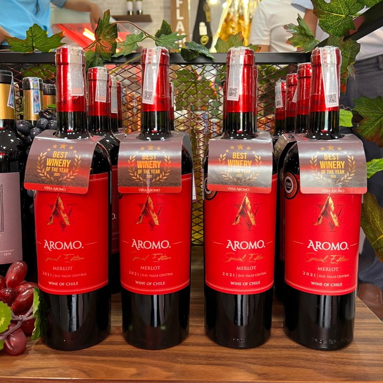 rượu vang nho merlot aromo