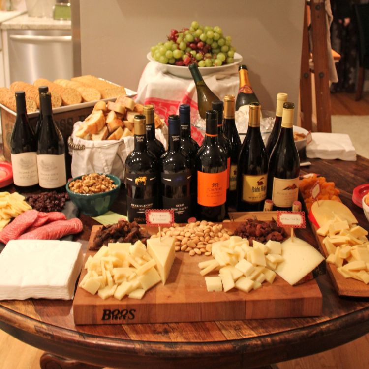 rượu vang tại các bữa tiệc