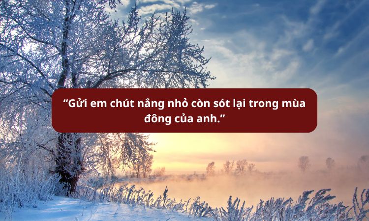 stt thả thính mùa đông ấm áp