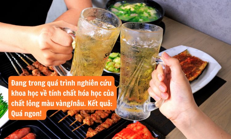 stt về rượu bia trên bàn nhậu
