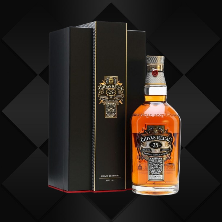 thiết kế chai chivas 25
