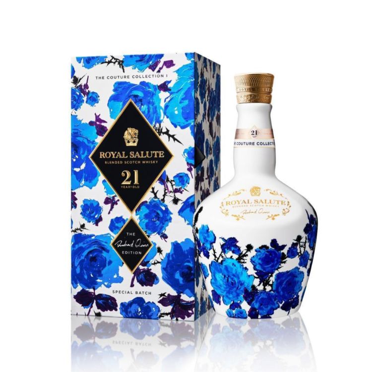 thiết kế chai royal salute 21 richard quinn white