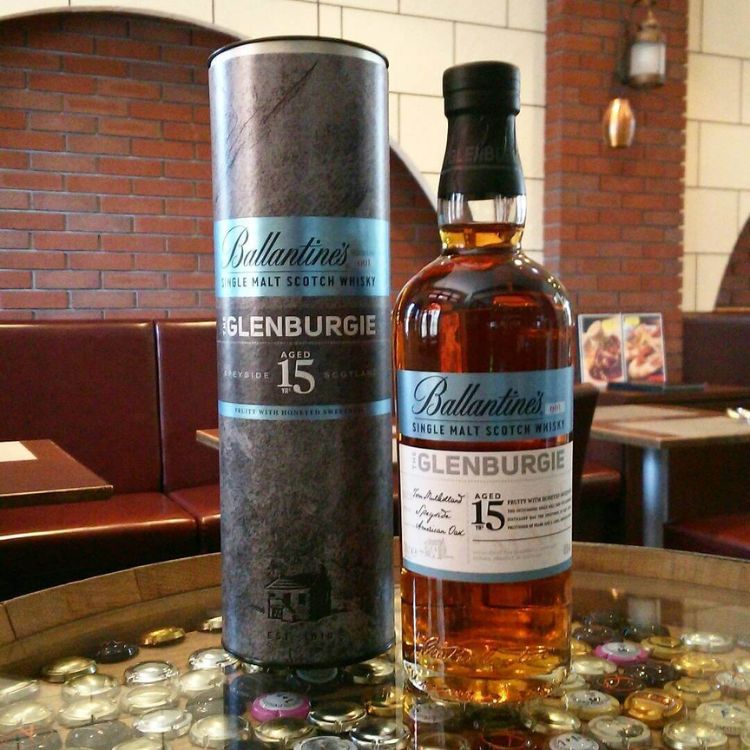 thiết kế chai rượu ballantines glenburgie 15