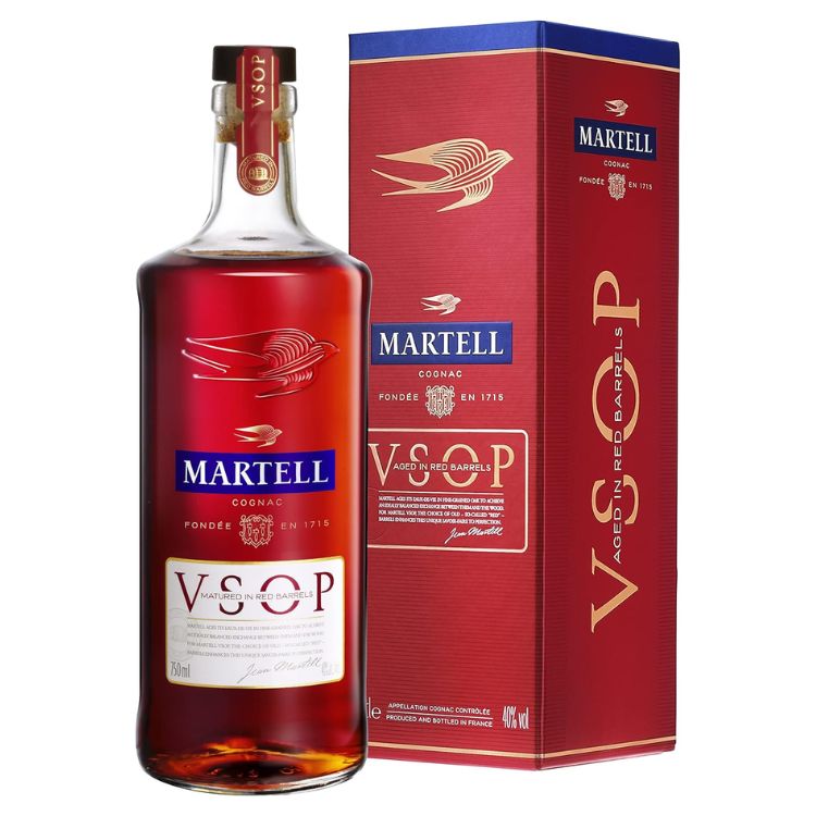 thiết kế chai rượu martell vsop