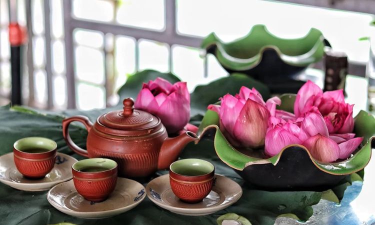 trà sen thanh mát thưởng thức ngày tết