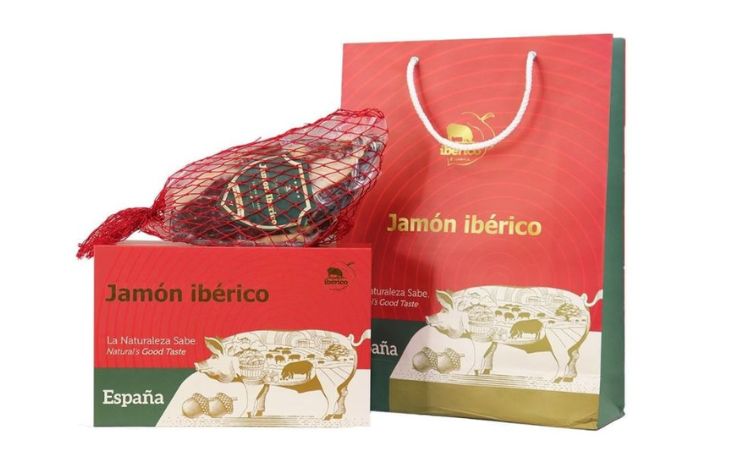 túi quà tết đùi heo muối serrano