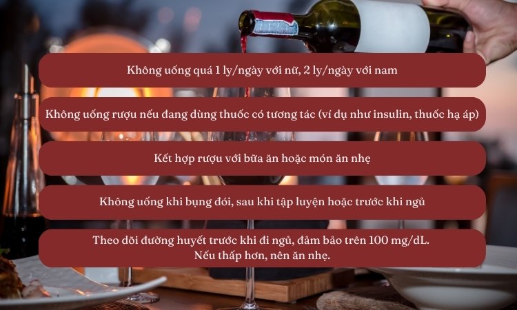 uống rượu vang an toàn cho người tiểu đường